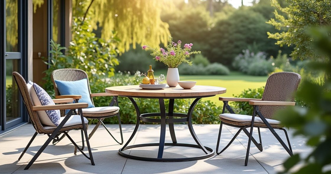 Table ronde extérieur : matériaux, tailles et conseils pour bien choisir