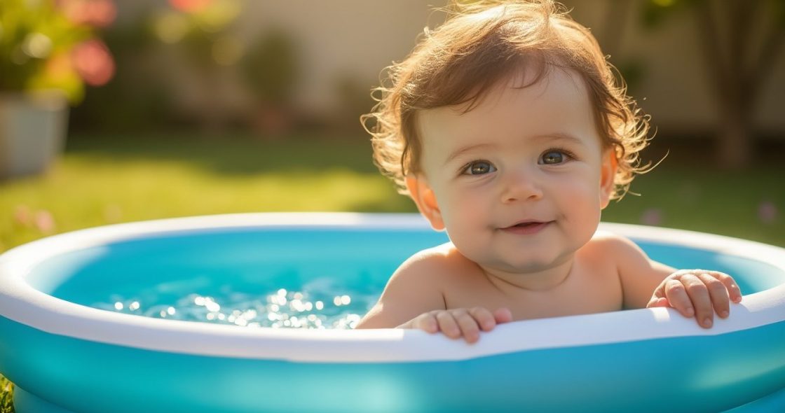 Comment proposer à bébé de patauger dans une petite piscine ?