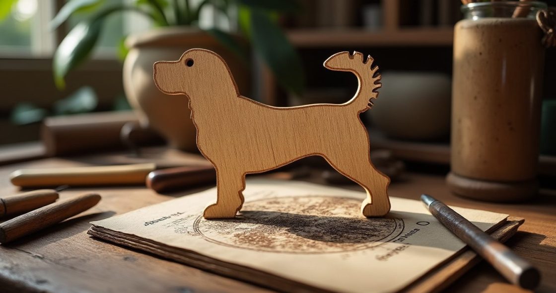 Comment décorer un porte clé en bois personnalise chien ?
